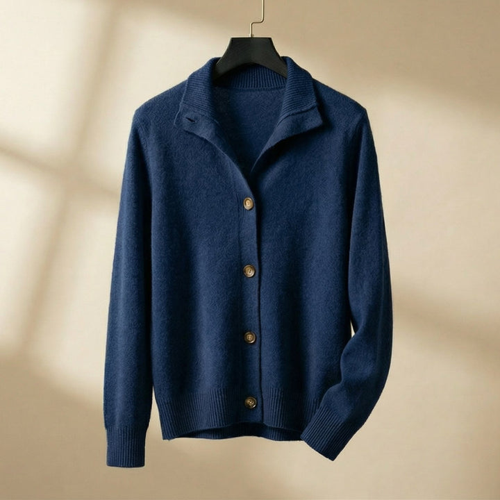 Jakob | Herren Strickjacke mit Kragen und Knopfleiste