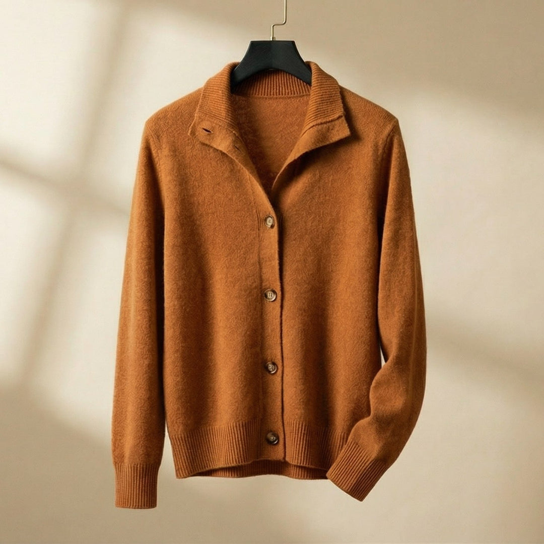 Jakob | Herren Strickjacke mit Kragen und Knopfleiste