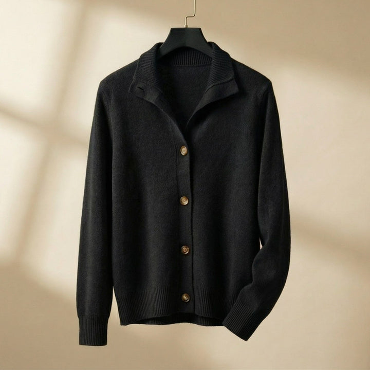 Jakob | Herren Strickjacke mit Kragen und Knopfleiste