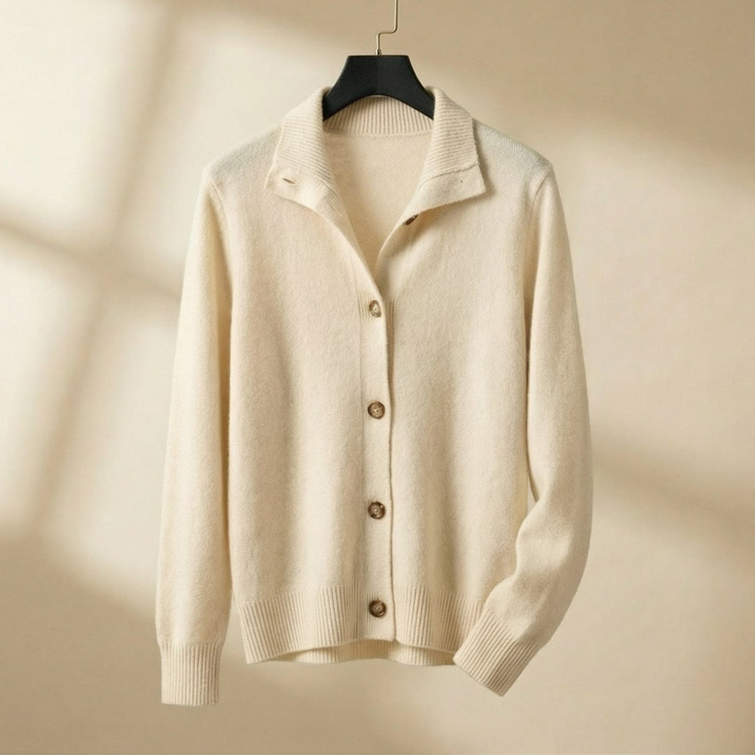 Jakob | Herren Strickjacke mit Kragen und Knopfleiste
