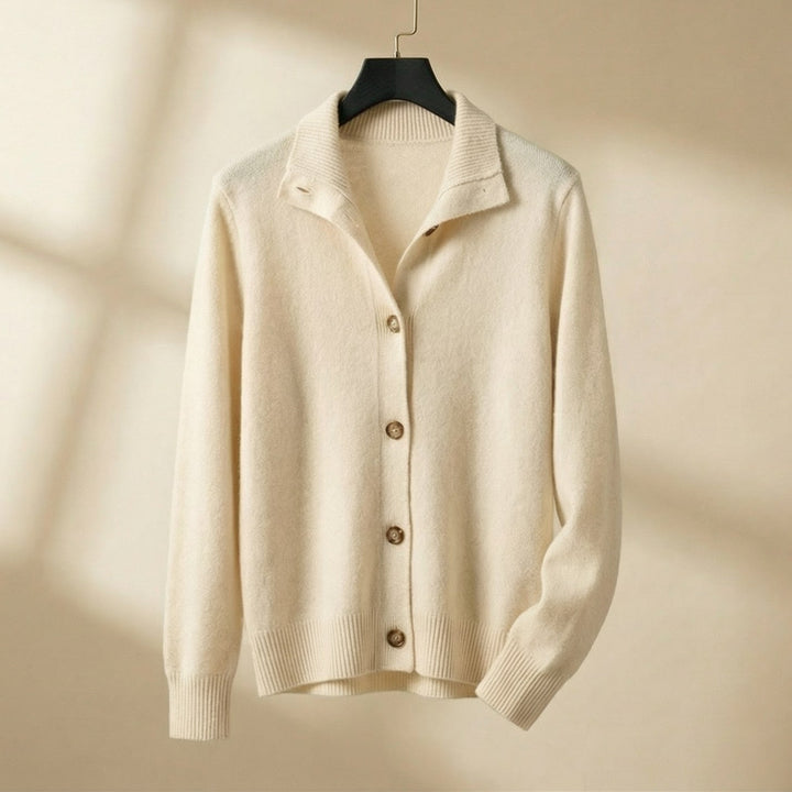 Jakob | Herren Strickjacke mit Kragen und Knopfleiste