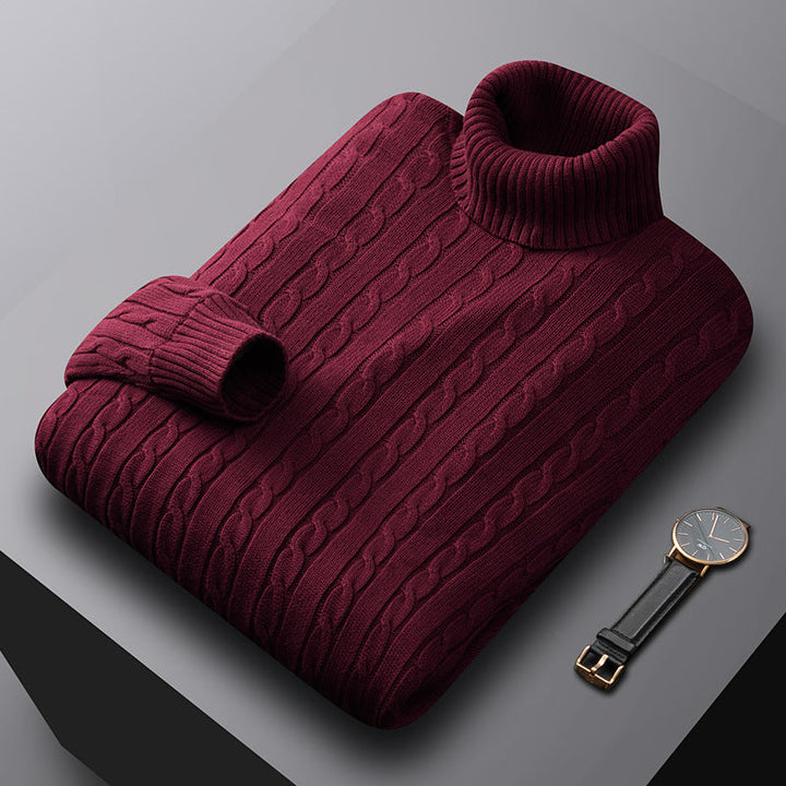 Florian | Herren Strickjacke mit Kragen und Knopfleiste