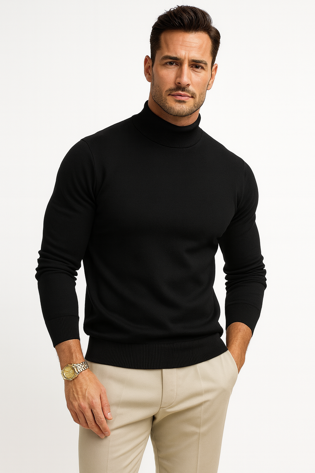 David | Herren Pullover mit Stehkragen
