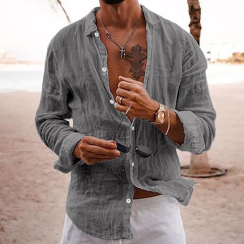Vincent | Herren Relaxed Fit Strand Knopfhemd