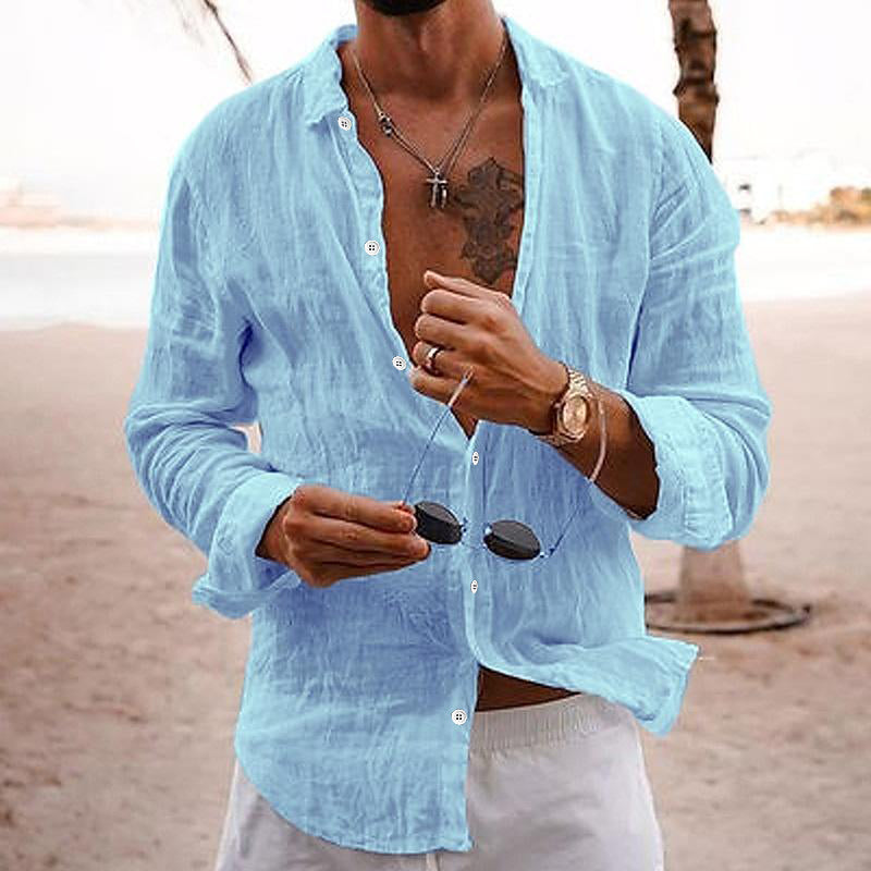 Vincent | Herren Relaxed Fit Strand Knopfhemd