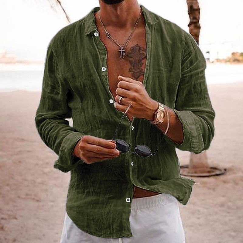 Vincent | Herren Relaxed Fit Strand Knopfhemd