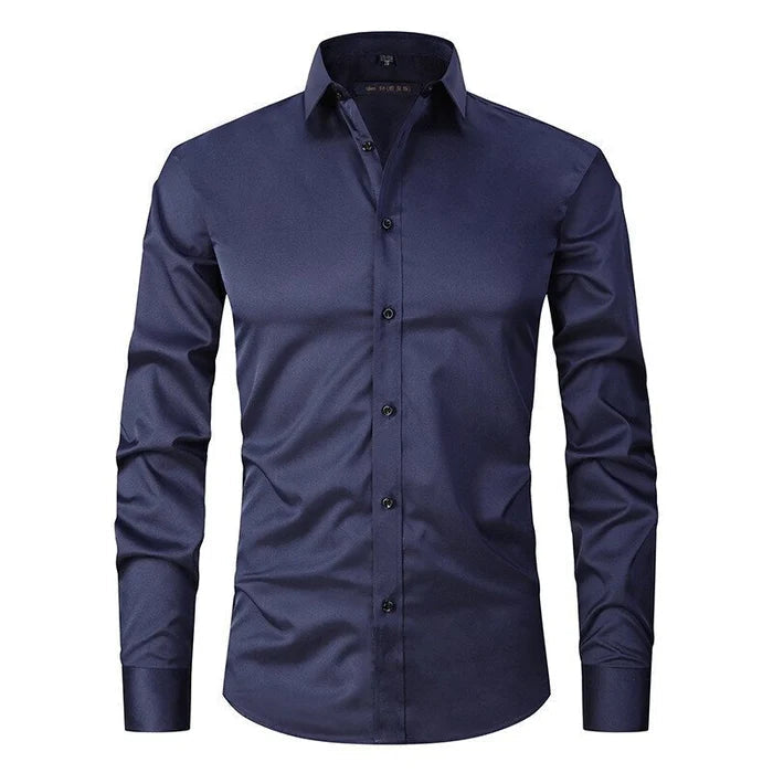 Franz | Herren Slim Fit Knopfleiste Formelles Hemd