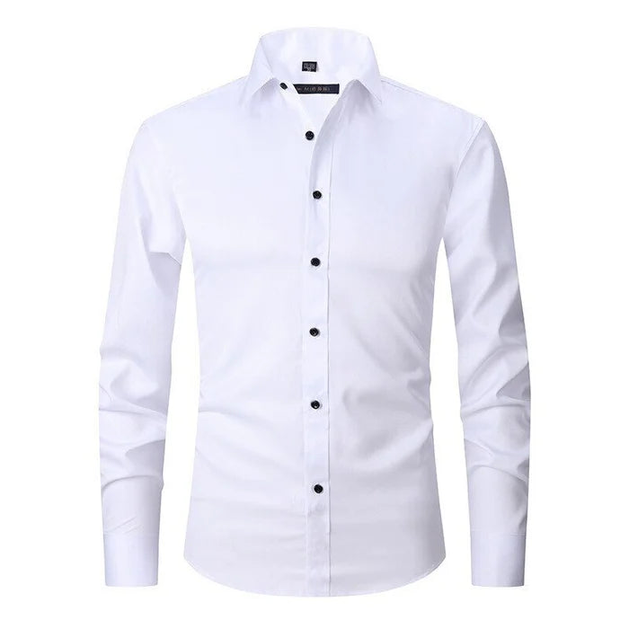 Franz | Herren Slim Fit Knopfleiste Formelles Hemd