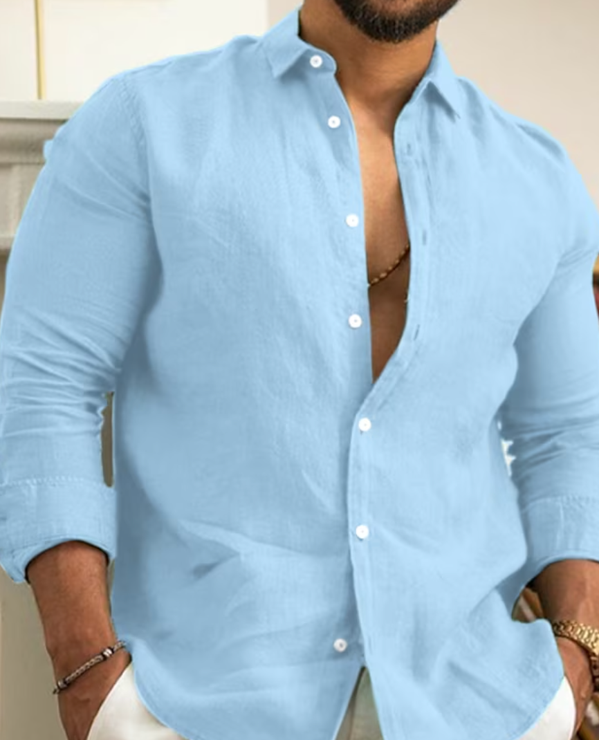 Hendrik | Herren Slim Fit Knopfleisten Freizeit Shirt