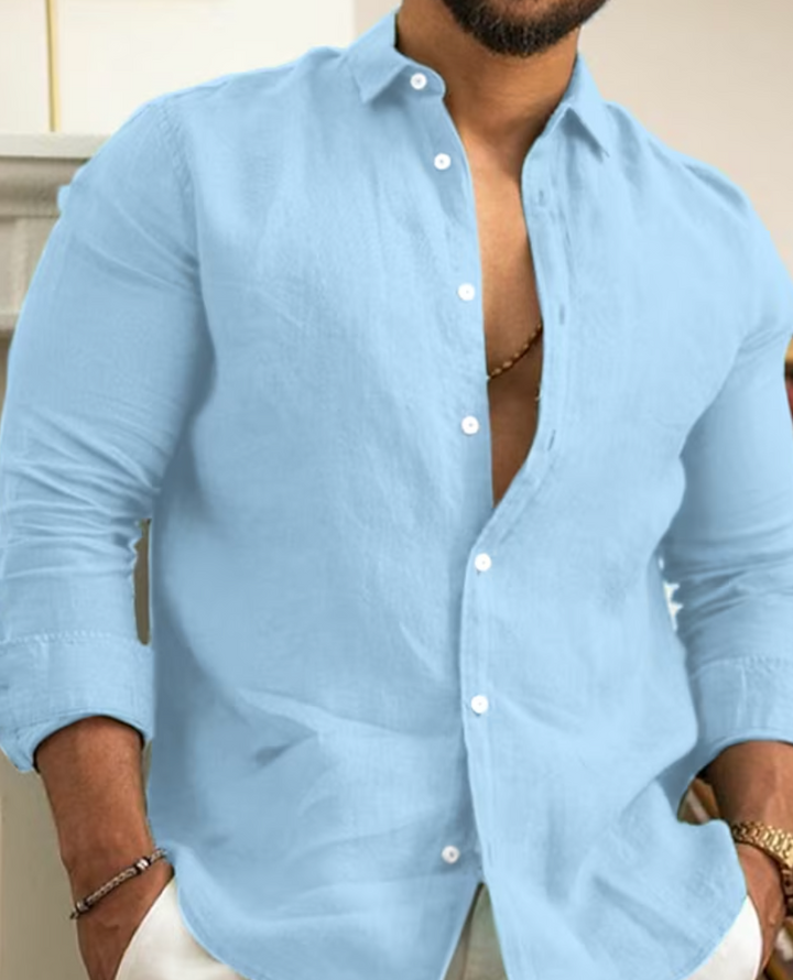 Hendrik | Herren Slim Fit Knopfleisten Freizeit Shirt