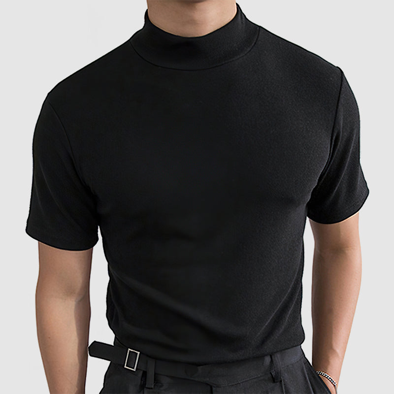 Edgar | Herren Stehkragen Kurzarm T-Shirt