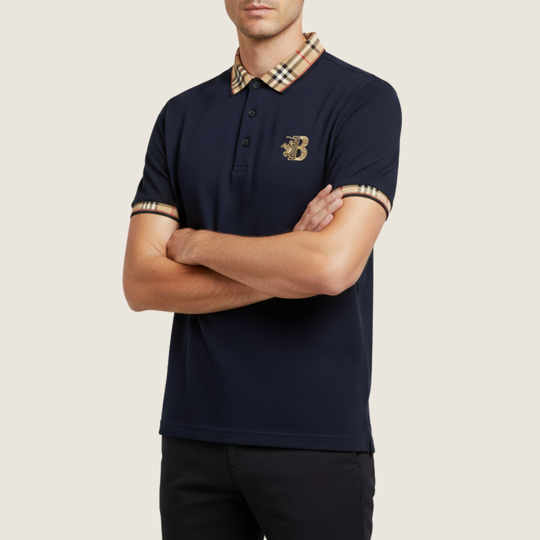 Viktor | Herren Karo-Kragen Kurzarm Polohemd