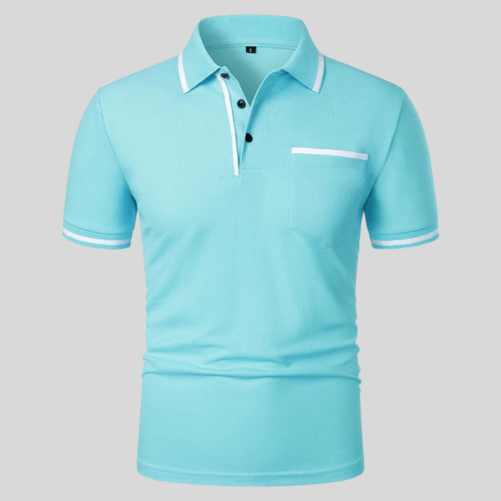 Valentin | Herren Kontrastbesatz Taschen Polohemd