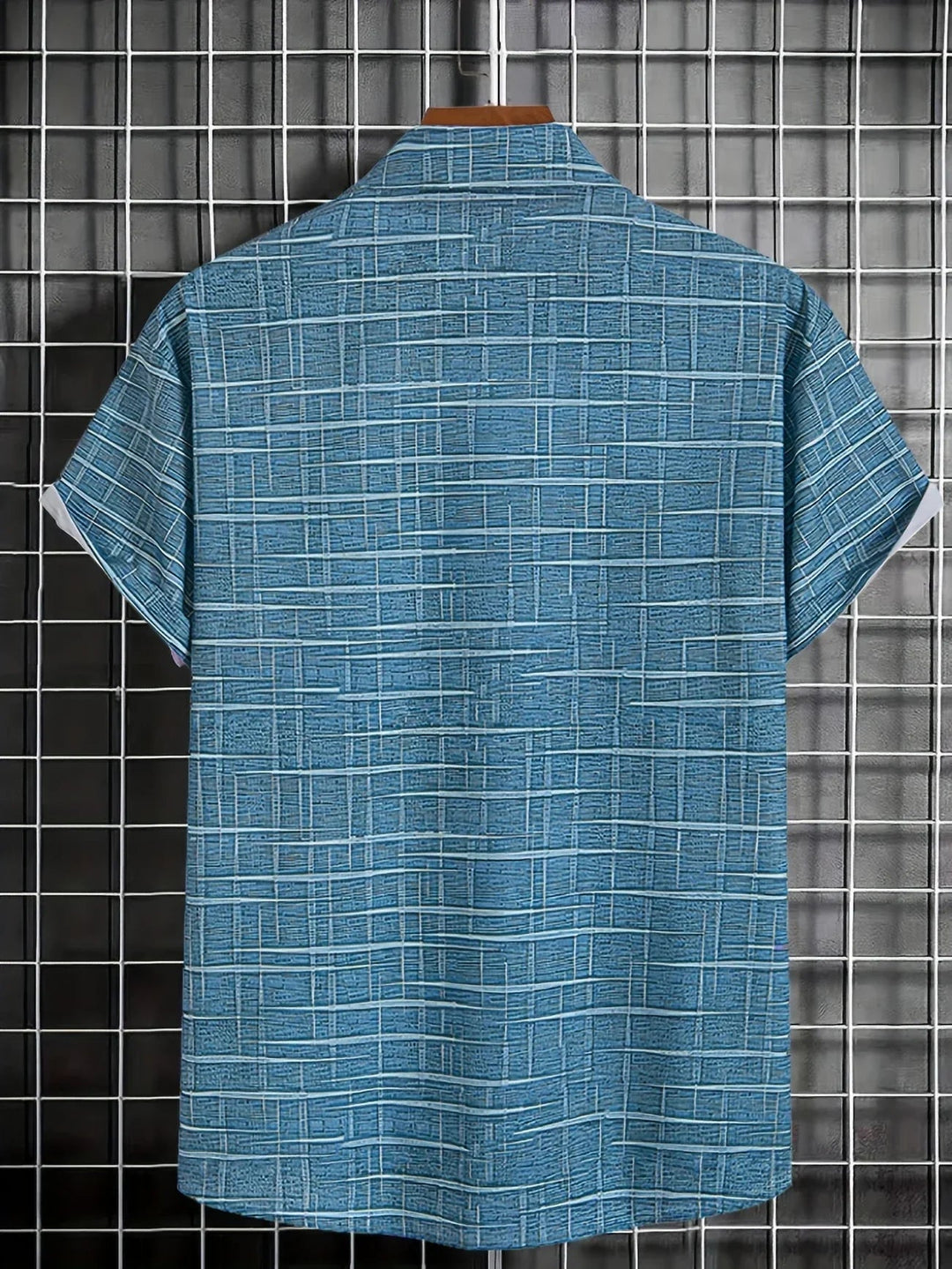Armin | Herren Kurzarm Muster Knopf Freizeit Shirt