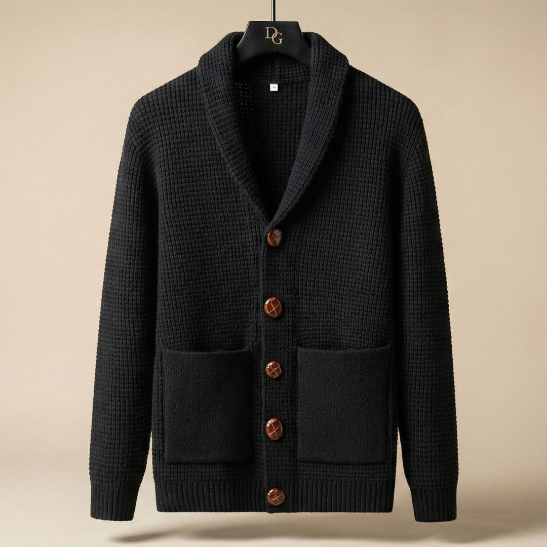 Patrick | Herren Strickcardigan mit Schalkragen und Knöpfen