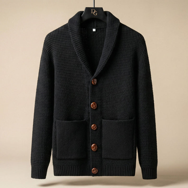 Patrick | Herren Strickcardigan mit Schalkragen und Knöpfen