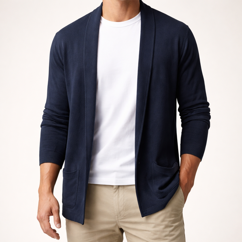 Emil | Herren Offene Strickjacke mit Taschen