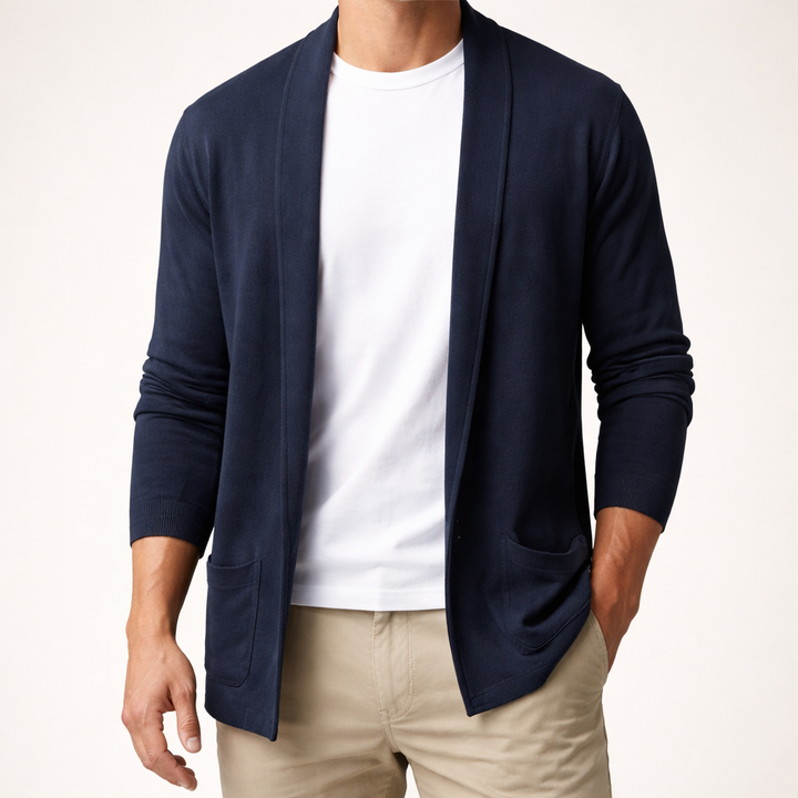 Emil | Herren Offene Strickjacke mit Taschen
