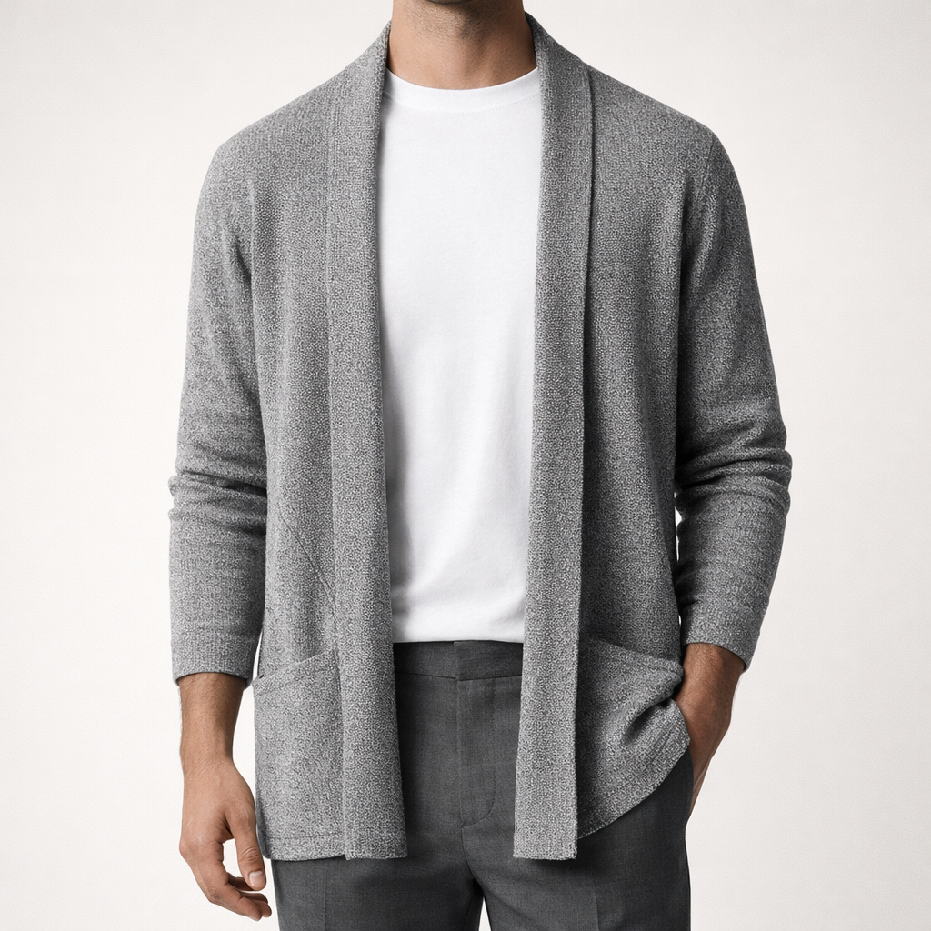 Emil | Herren Offene Strickjacke mit Taschen