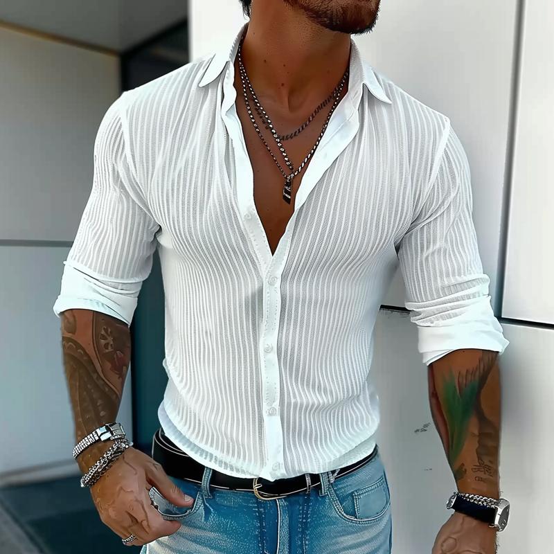 Fabian | Herren Gerippt Slim Fit Knopfhemd