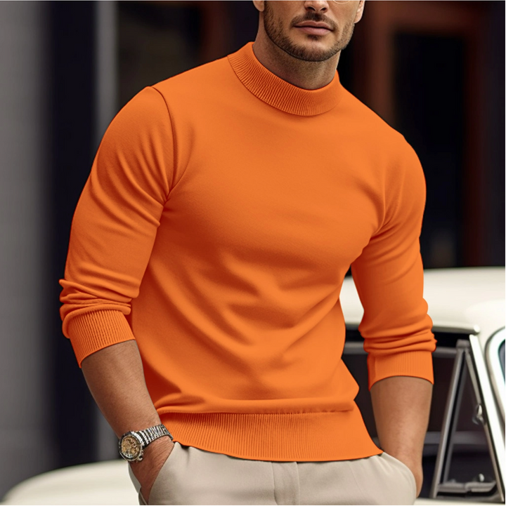 Valentin | Herren Mock Neck Langarm Shirt