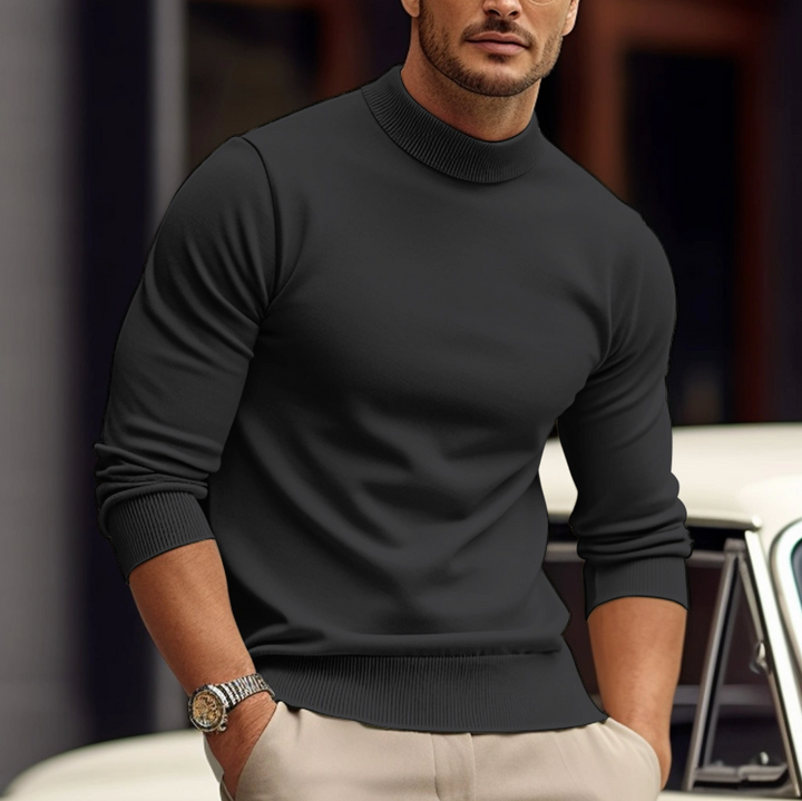 Valentin | Herren Mock Neck Langarm Shirt