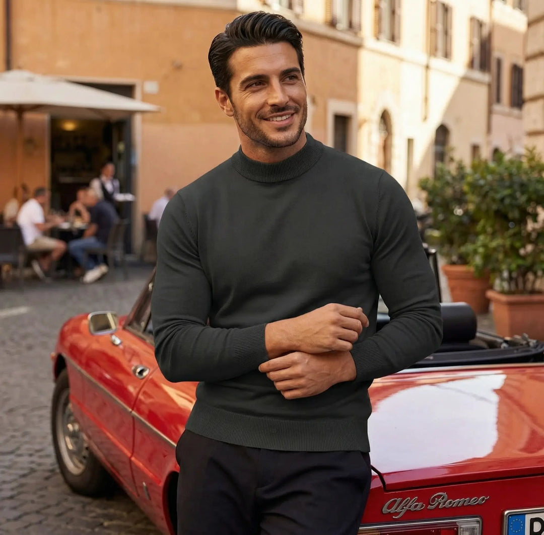 Valentin | Herren Mock Neck Langarm Shirt