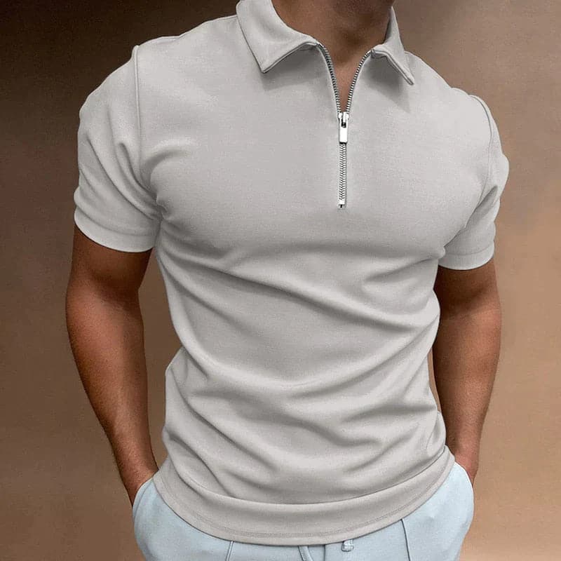 Erik | Herren Halb-Reißverschluss Kragen Polo-Shirt
