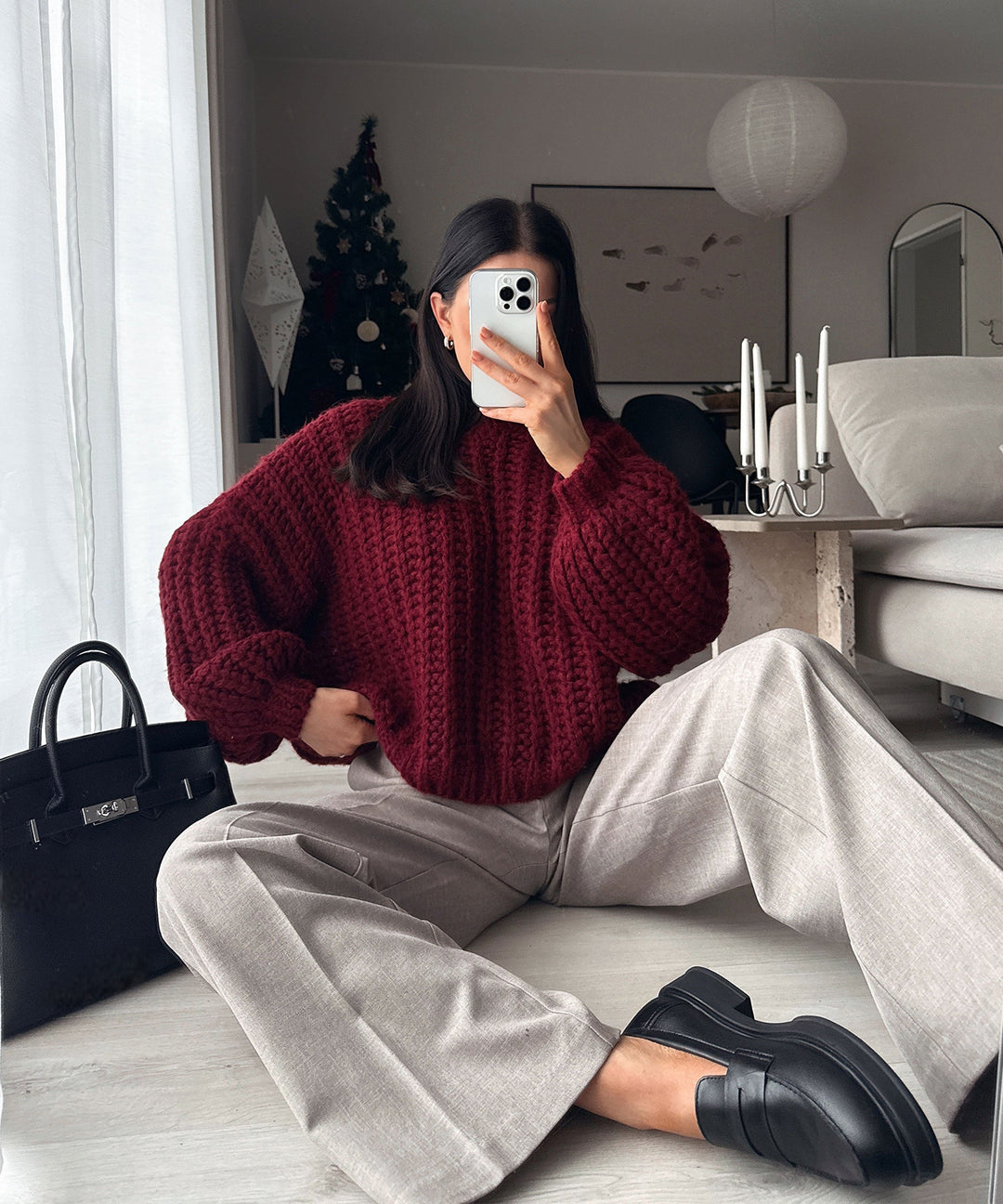 Strickpullover Mia Weinrot Ladypolitan ♡