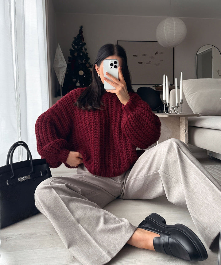 Strickpullover Mia Weinrot Ladypolitan ♡