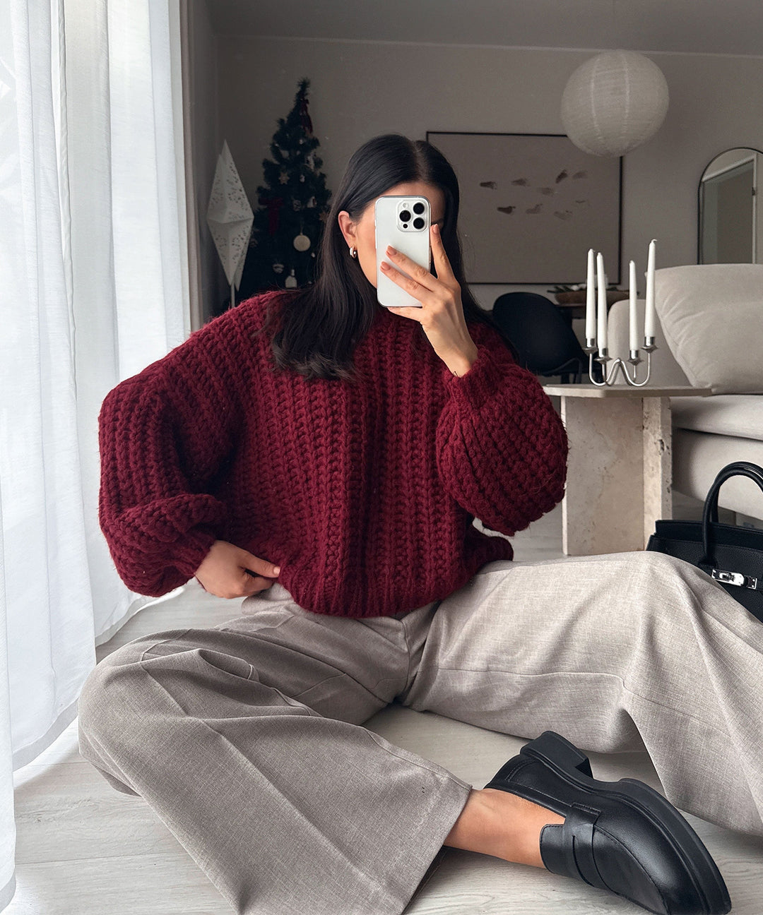 Strickpullover Mia Weinrot Ladypolitan ♡
