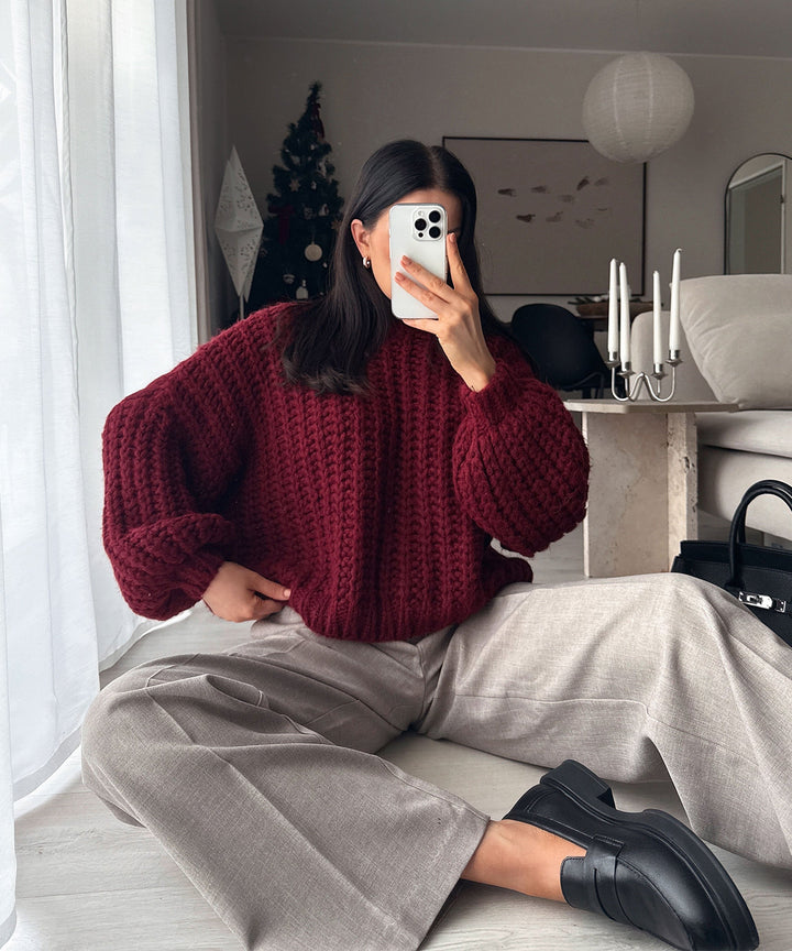 Strickpullover Mia Weinrot Ladypolitan ♡