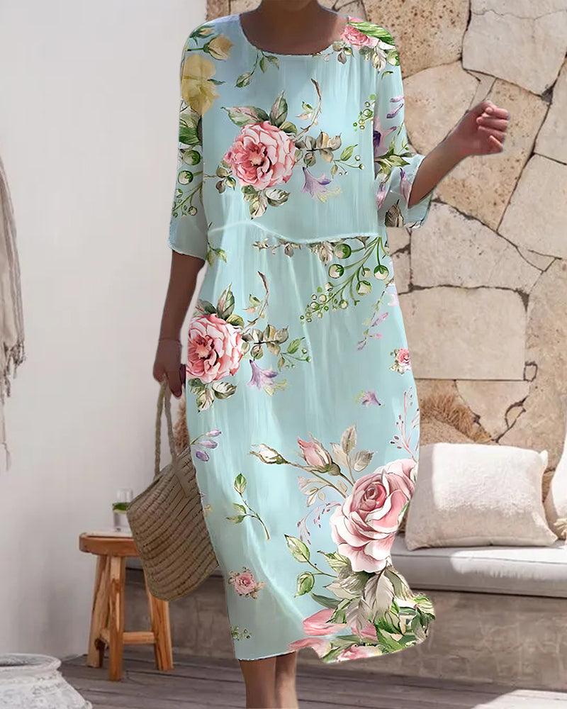 Miranda - Elegante Blumenkleider mit bedecktem Bauch