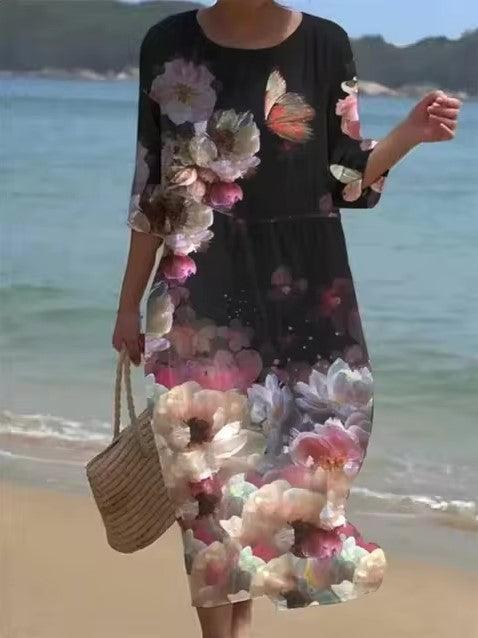 Miranda - Elegante Blumenkleider mit bedecktem Bauch