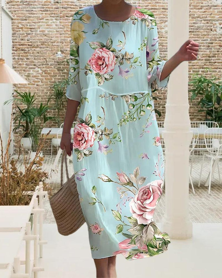 Miranda - Elegante Blumenkleider mit bedecktem Bauch