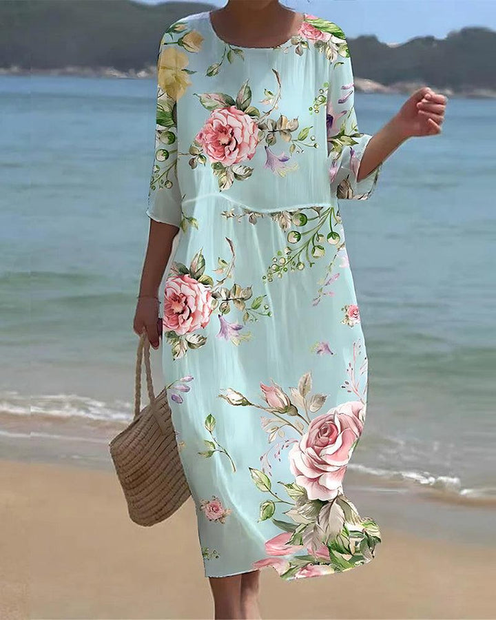 Miranda - Elegante Blumenkleider mit bedecktem Bauch