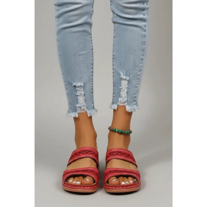 Amalia | Damen Sommer Sandalen Mit Doppelriemen Für Alltag