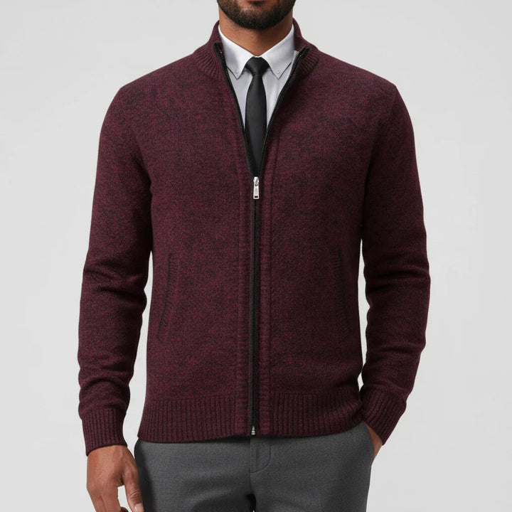 Christian | Herren Strickjacke mit Reißverschluss vorne