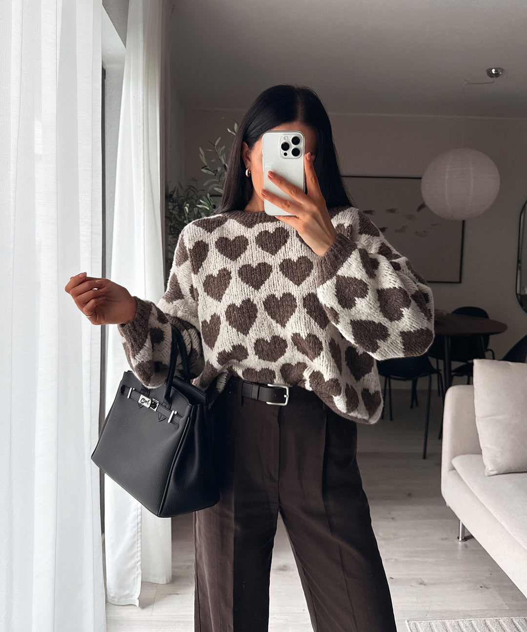 Pullover Mona Herzen Braun Ladypolitan ♡