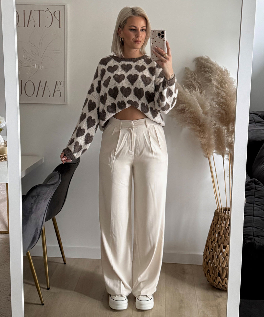Bundfaltenhose Cleo Creme Ladypolitan ♡