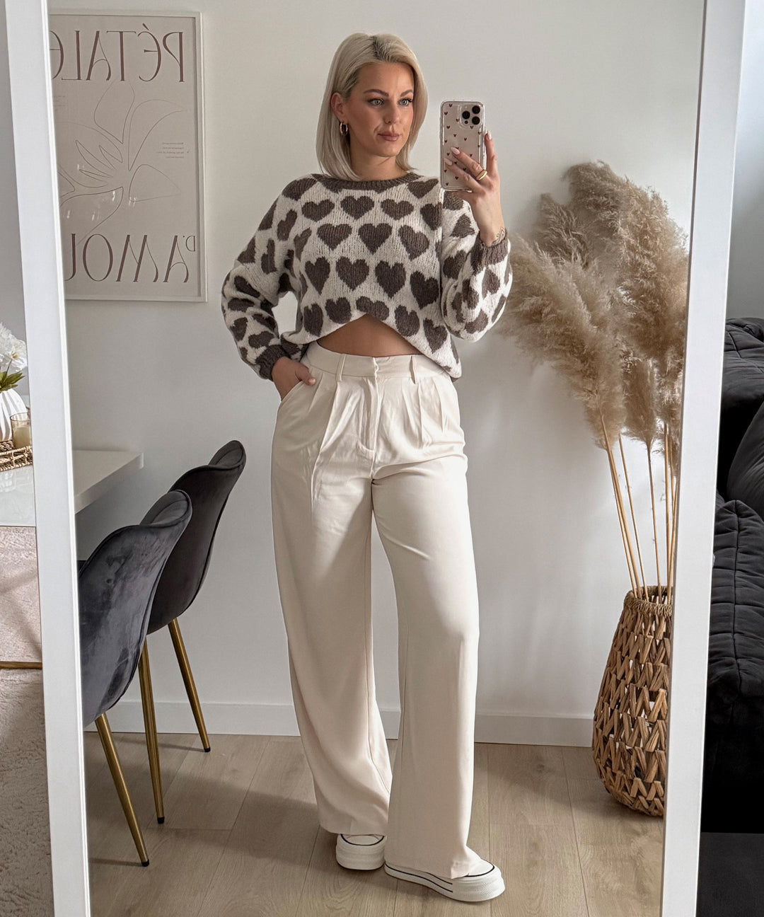 Bundfaltenhose Cleo Creme Ladypolitan ♡
