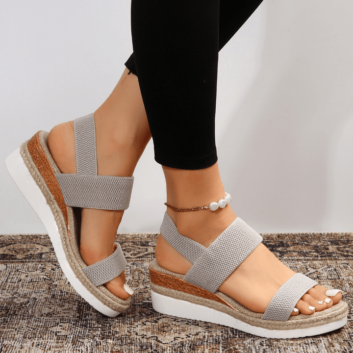 Emilia | Damen Orthopädische Kreuzriemen Plattform Sandalen