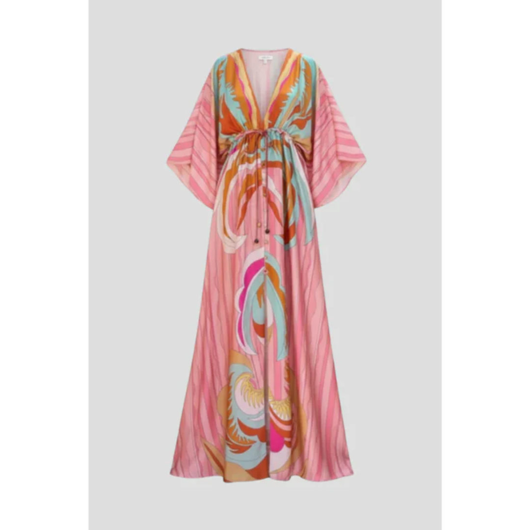 Monique | Damen Sommerkleid Maxi Elegant Leicht Modern
