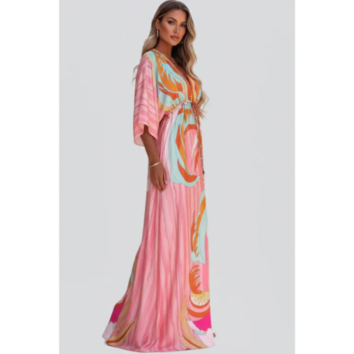 Monique | Damen Sommerkleid Maxi Elegant Leicht Modern