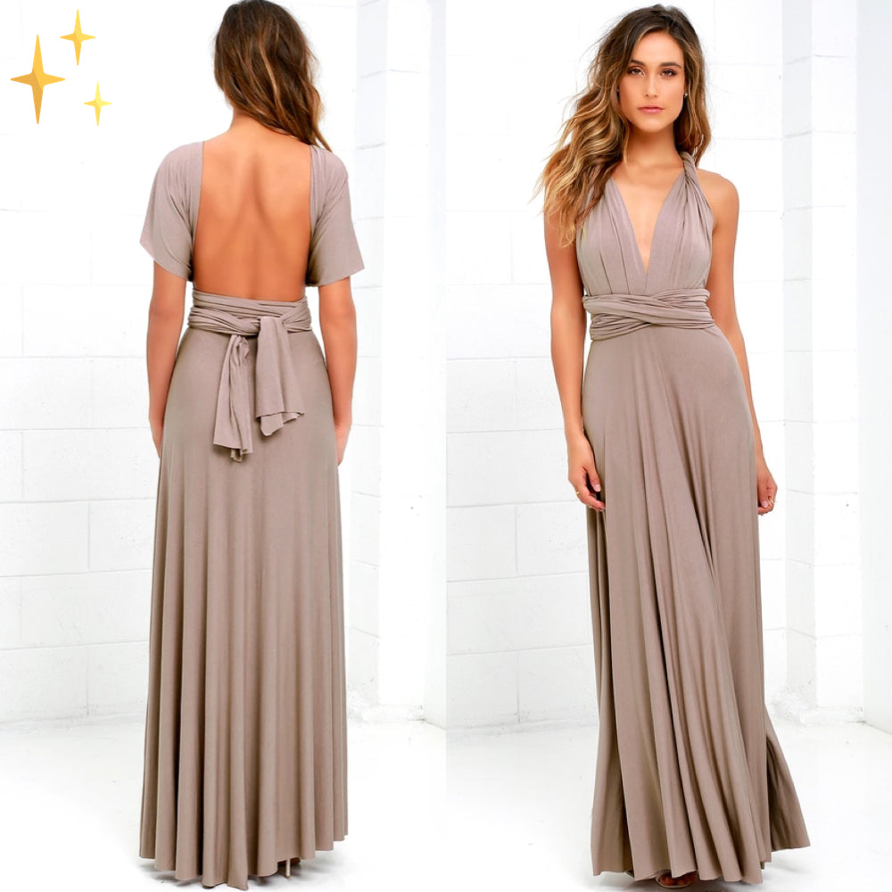 Hochzeitsgäste Kleid Damen ärmellos V-Ausschnitt