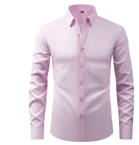 Camicia Uomo Formale Tessuto Elasticizzato Senza Pieghe