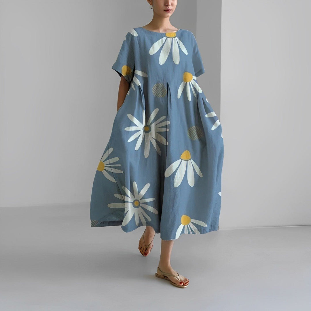 Naomi - Boho-Maxikleid mit Blumen, perfekt für den Frühling