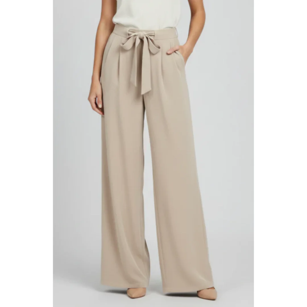 Natascha | Damen Palazzo Hose Mit Kordelzug Für Alltag