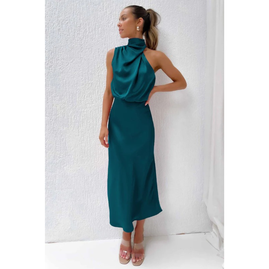 Nayra | Damen Abendkleid Maxi Neckholder Stil