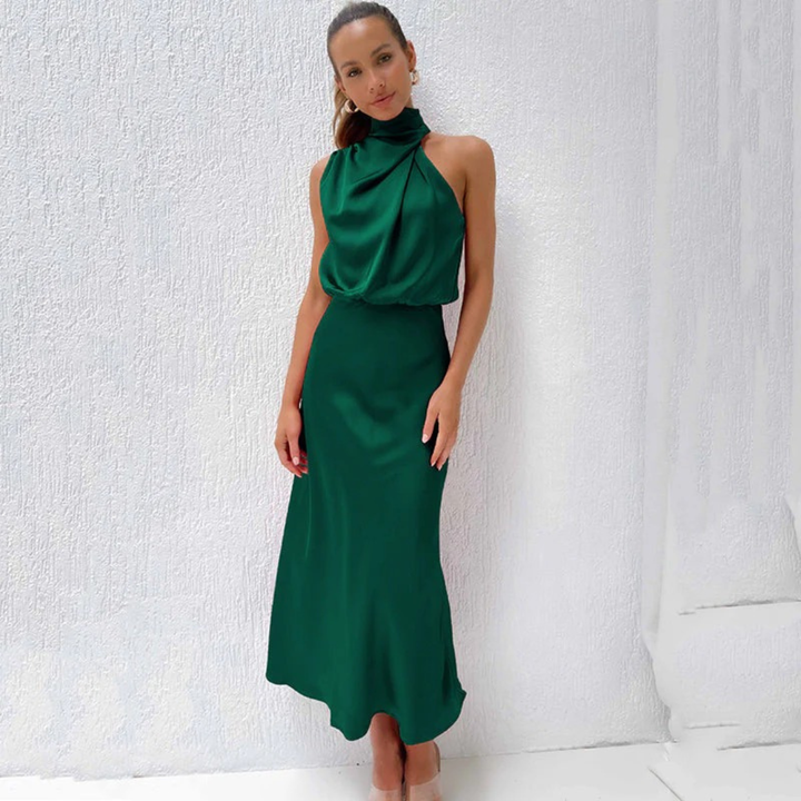 Nayra | Damen Abendkleid Maxi Neckholder Stil